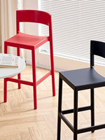 Chaise haute empilable pour la maison, chaise de bar de luxe légère avec dossier, chaise de bar commerciale, chaise de réception