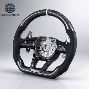 Volante Deportivo Personalizado de 4 Brazos en Fibra de Carbono y Cuero para Audi A1 A3 A4 A5 A6 A7 RS R8 RS3 C7 Q5 Q7 S3 S5 8V B8 B9 S4 - Product Image 3