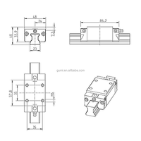 R1621 الأصلي Rexroth R162121420 مع دليل خطي 25 كرة منزلقة حركة كتلة عداء لآلة التصنيع باستخدام الحاسب الآلي