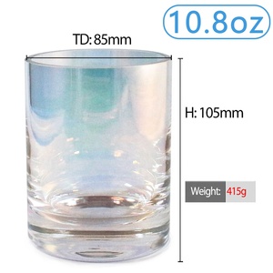 FENGJUN Pot à <span class=keywords><strong>bougie</strong></span> en verre à base épaisse irisée, conteneur de Noël de luxe, résistant à la chaleur, emballage écologique pour bougies parfumées à la cire de soja - Product Image 3