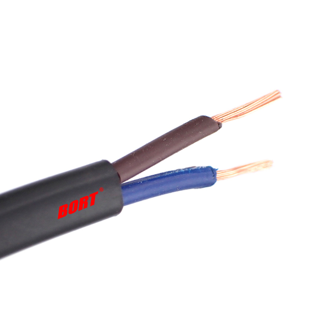 EU Power Cord 2X0.5mm2 Flat Cable H05vvh2-f 2 Core PVC Sheath Flexible Cable