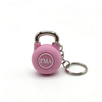 Llavero de PVC con forma de Kettlebell de material ecológico y asa metálica, logotipo de marca personalizado, recuerdo deportivo para premios de competición, bajo MOQ, venta al por mayor