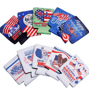 Funda Enfriadora de Latas U-Meking para el Día de la Independencia del 4 de Julio - Aislante Patriótico para Bebidas para Fiestas, Celebraciones, Eventos, Regalos al por Mayor - Product Image 2