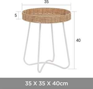 Mesa Redonda de Ratán Natural Tejida a Mano de Nuevo Diseño, Mesas de Centro Redondas de Ratán de Alta Calidad para Sala de Estar, Fabricación en Vietnam - Product Image 3