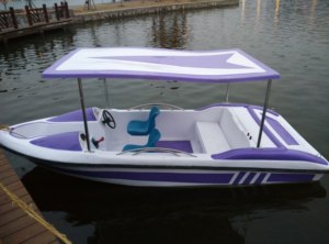 อุปกรณ์ทางน้ำ แบตเตอรี่ เรือไฟเบอร์กลาส รับน้ำหนักได้ 400 กก. บรรทุกผู้โดยสาร 4-5 คน - Product Image 2