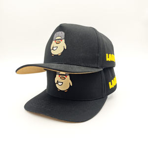 Casquettes de sport personnalisées à 5 panneaux, couleur unie, logo brodé personnalisé, casquette de baseball brodée unisexe, tissu Dobby Oxford - Product Image 1