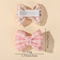 Nouveau 4 pièces/2 pièces Style coréen tissu Floral arc pince à cheveux ensemble pour enfant fille belle impression à la main épingle à cheveux accessoires de cheveux bijoux