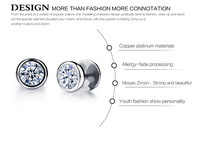 Boucles d'oreilles minimalistes en acier inoxydable pour hommes, accessoires de bijoux d'oreille polyvalents tendance style hip-hop urbain
