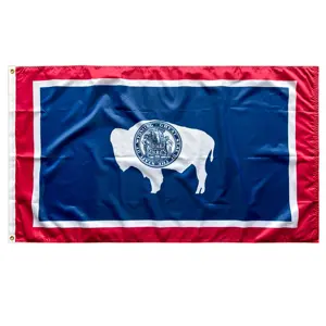 Premium Cloth Made Printed Wyoming Flag Banner mit Messing Ösen Wasserdichte UV-beständige Druck flagge von Wyoming State