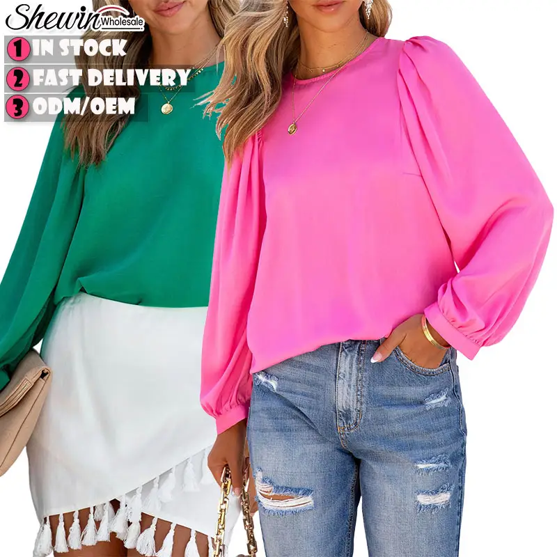 New Arrivals 2023 Fashionable Casual Ruffles Chiffon Shirts Elegant Blouse Women