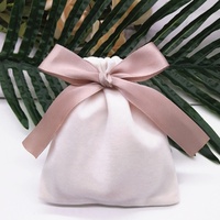 Bestpackaging Pochette à bijoux en velours de luxe avec cordon de serrage et logo personnalisé, emballage cadeau pour bijoux avec ruban