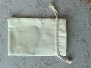 Sacs de rangement pour bijoux en coton et lin bio, personnalisés, recyclables, beiges, 100 pièces, sacs en lin, sacs à cordon en coton - Product Image 5