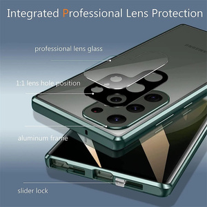 Coque de téléphone transparente de haute <span class=keywords><strong>qualité</strong></span> anti-chute pour Samsung S25 S22 S24 <span class=keywords><strong>S21</strong></span> S26 Ultra S23 Plus, cadre métallique, protection intégrale à 360° - Product Image 3