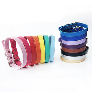 Personnalisation <span class=keywords><strong>OEM</strong></span> ODM collier de luxe à la mode léger réglable durable confortable en cuir PU multicolore pour chien et chat - Product Image 1