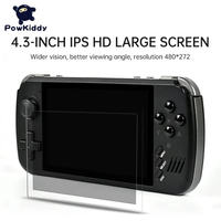 Console de jeu portable rétro Powkiddy X39 Pro 2024, écran 4,3 pouces, 2500 mAh, Wi-Fi, 3000 jeux, 4 Go de RAM, manettes filaires multijoueurs