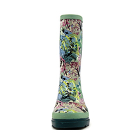 Bottes de pluie en caoutchouc naturel personnalisées pour femmes, imprimées de motifs floraux, imperméables, hauteur mollet, bottes Wellington pour toutes les saisons, usage quotidien