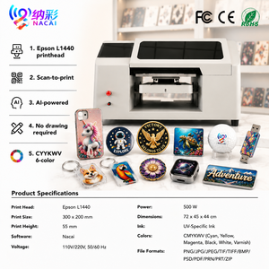 Impresora UV de Escritorio 4060 con IA para Negocios de Regalos Personalizados, para Carcasas de Teléfono, Pelotas de Golf, Imanes de Refrigerador, Monedas, Compatible con IA, Fácil de Operar, Relieve <span class=keywords><strong>3D</strong></span> - Product Image 3