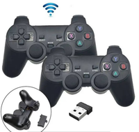 Manette de jeu sans fil 2,4 GHz avec récepteur USB, joystick modèle M8 pour PC Gaming, noir, double stick analogique