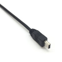 Connecteur de données USB mini vers USB A femelle à montage sur panneau avec trous de fixation par vis, longueur personnalisable
