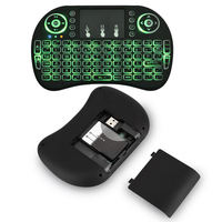 RCU Keyboard nirkabel mini 2.4GHz i8, papan ketik nirkabel mini bantalan sentuh i8 air fly mouse mini untuk android tv