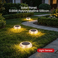 Lampes solaires de jardin étanches IP67, 8 LED multicolores, pour allées extérieures, en acier inoxydable, garantie 3 ans, certifiées RoHS