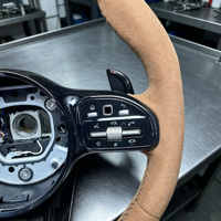 Volant sport en cuir avec LED en fibre de carbone personnalisé pour BMW Série 1 3 5 7 X5 F15 X6 F16 F30 F20