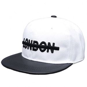 Cheap Fashion Classic Baseball <b>Cap</b> 2 Tone <b>Flat</b> PU Brim Custom 3d Puff Embroidered logo 6 Panel High Profile Snapbacks Hats - Product Image 1
