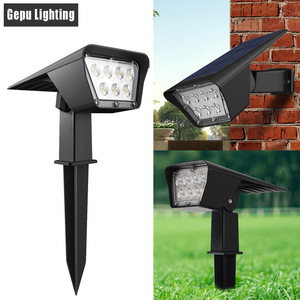 Lampe solaire de jardin Gepu Lighting 7W, 7 LED, étanche, lampe murale extérieure pour cour - Product Image 1