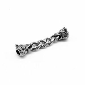 Yunnique – bracelet tête de loup en acier inoxydable, perles pour la fabrication de bracelets, accessoires de bijoux, forme irrégulière, matériau 316 - Product Image 5