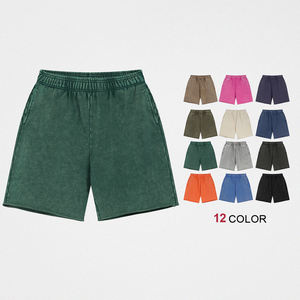 Vente en gros Short vintage en coton éponge lourd 420g Short personnalisé ample décontracté délavé à l'acide pour hommes - Product Image 1