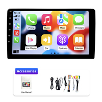 Autoradio portable avec écran tactile IPS HD de 9 pouces et 10 pouces - Prend en charge CarPlay et Android Auto - Garantie d'un an - FM DSP - Double USB - Caméra arrière