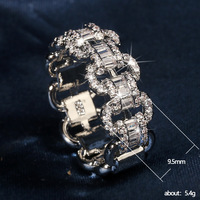 Bague de mariage de luxe en argent plaqué, motif croix creuse blanche, bagues délicates en argent GJZ0486