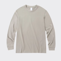 T-shirts formels pour hommes à manches longues en coton 100% de haute qualité, col roulé, brodés, tricotés, imprimés en sérigraphie, écologiques
