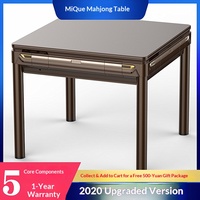 Machine à Mahjong Entièrement Automatique, Table à Manger et Table de Mahjong Électrique à Quatre Joueurs pour la Maison, Vente en Gros
