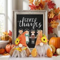 Pendentif gnome en tricot pour Thanksgiving en gros - Décoration suspendue de Noël, gnome festif, ornement nordique pour la maison - Fournisseur