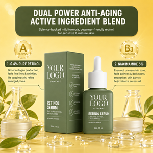 Suero de Retinol con Fórmula de Niacinamida para el Cuidado de la Piel, Tendencia ODM OEM, Textura Suave, Refina los Poros, Reaparece la Piel Juvenil, Tono Uniforme - Product Image 5