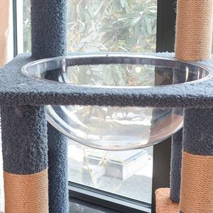 Çok seviyeli büyük kedi kulesi kapalı kedi tırmalama mesajları standı evi Kitty kınamak için komik kedi oyuncaklar yavru Pet oyun evi - Product Image 6