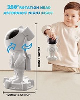 Projecteur Ciel Étoilé Astronaute, Veilleuse Musicale Spatiale, Lampe Projecteur Astronaute pour Décoration Intérieure