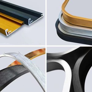Specchio da parete decorativo a figura intera in oro moderno 4mm in lega di alluminio <span class=keywords><strong>Design</strong></span> portatile in piedi per matrimonio o decorazioni per la casa - Product Image 4