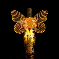 Papillon ailes d'ange RGB LED stroboscope Champagne Sparkler lumières Flash Stick Service bouteille Topper lampe pour bar ktv hôtel