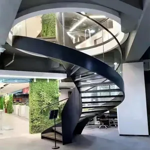 CBMmart 천연 대리석 돌 아크 나선형 원형 계단 단계 실내 계단 디자인