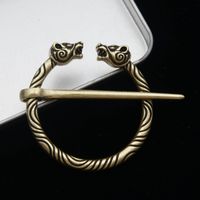 Broche en métal tête de tigre Viking pour femmes et hommes, boucle de cape, accessoires vestimentaires, cadeau