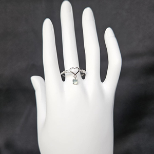 Anillo de Jade Ajustable de Plata 925 con Jadeíta Verde de Gran Calidad, Estilo Vintage, Arreglo Floral Romántico, Regalo - Product Image 1