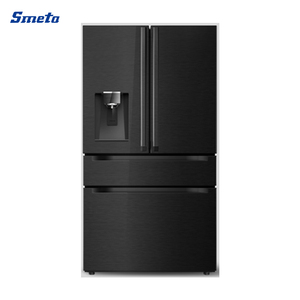 Réfrigérateur français Smeta 21,6 pieds cubes à 4 portes en acier inoxydable avec distributeur d'eau et machine à glaçons - Product Image 3