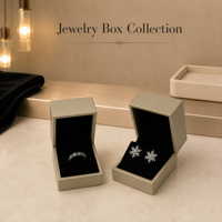 Boîte à bijoux en cuir PU avec insert en velours, boîte rectangulaire pour bagues, boucles d'oreilles, colliers, bracelets, boîte cadeau en gros