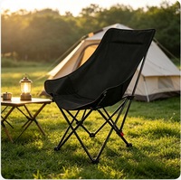 Chaise de jardin pliable portable et confortable à dossier haut réglable en quatre positions, en acier carbone et tissu Oxford, moderne, pour extérieur, plage et parc