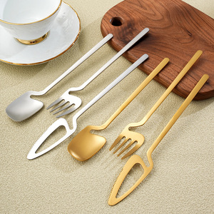 304 Roestvrijstalen Hangende Set-<span class=keywords><strong>Cup</strong></span> Creatief Westers Servies Gezandstraald Koffiedessert Voor Huishoudelijk Gebruik Cake Serveren