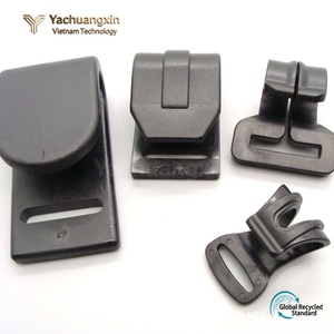 Black Plastic Buckle <b>Set</b> for Outdoor Activities 4-Pack Hiking Gear Hook Clamp - Product Image 3