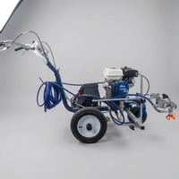 Machine de marquage routier SanWin, pulvérisateur de peinture à froid sans air, largeur de traçage 0-450 mm, épaisseur 0,2-0,4 mm, 5,5 CV, garantie 2 ans