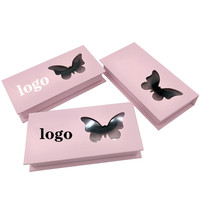 Boîte de cils papillon emballage boîtes à cils personnalisées emballage étui à cils personnalisé logo personnalisé boîtes à cils étui à cils